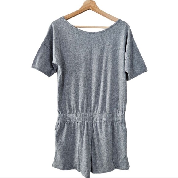 Theory Jiyan Classic Gray Tee Pima Cotton Romper - Picture 2 of 4